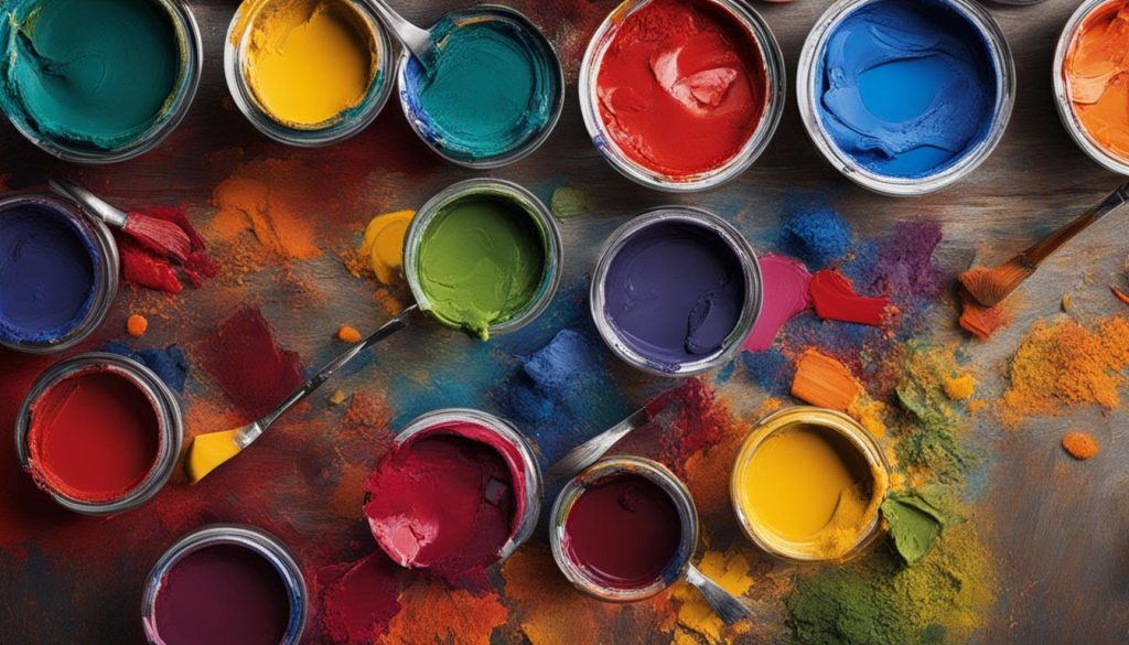 Mengen van verf voor texturen
