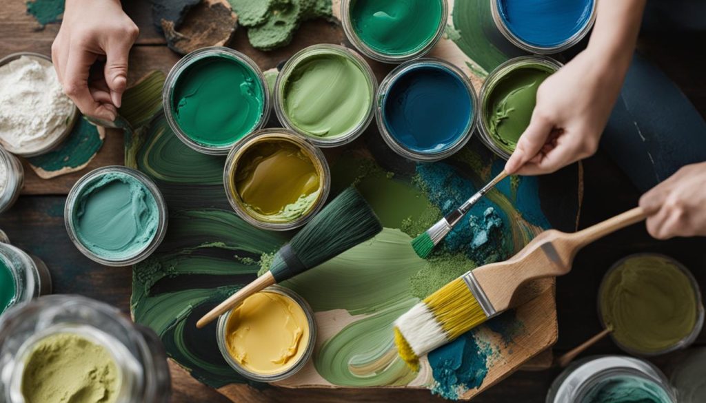 Milieuvriendelijke verf mengen