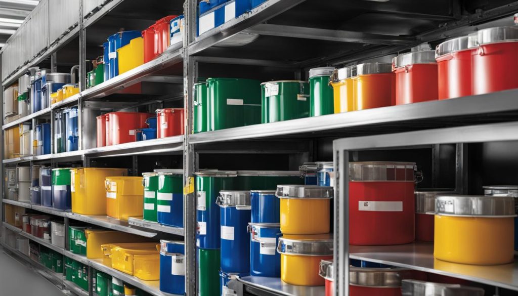 Veilige opslag van verf en chemische stoffen